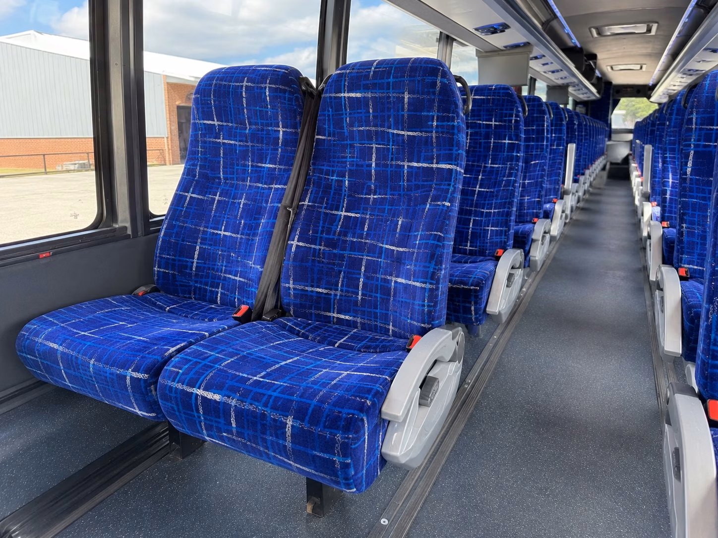 56 passenger charter bus inside