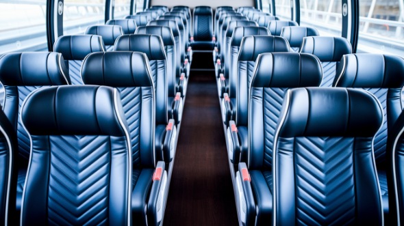 beaverton 56 passenger charter bus inside