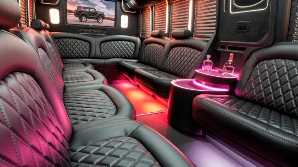 party bus rental interior portland