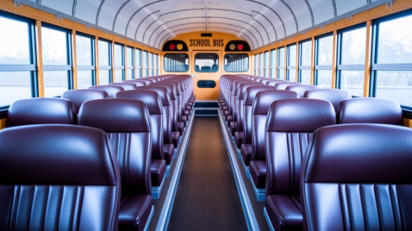 school bus rental interior portland